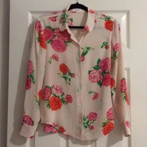 Equipment floral silk blouse